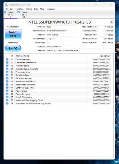 SSD - 960GB Samsung