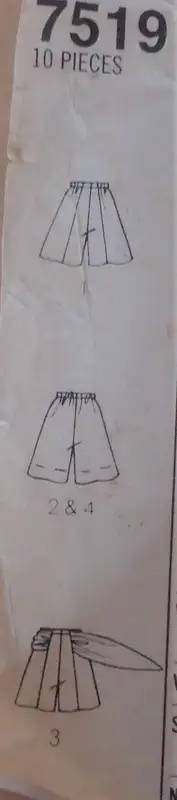 SIMPLICITY 7519 BIKINI/ROP-SHORTS SIZE N10-12-14 -SEE LISTING SEWING PATTERN