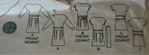 BUTTERICK PATTERN 6373 LOW WAIST DRESS WITH TIE SIZE 12 COMPLETE -  SEWING PATTERN