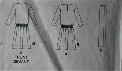 BUTTERICK 4101 DRESS SIZE 8-10-12 COMPLETE  SEWING PATTERN