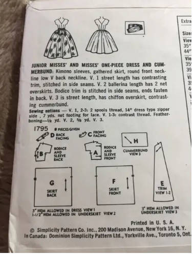 VINTAGE McCALL's 6036 DRESS-FITTED BODICE-SLIM SKIRT BOX PLEATED SKIRT SIZE 14 BUST  SEWING PATTERN