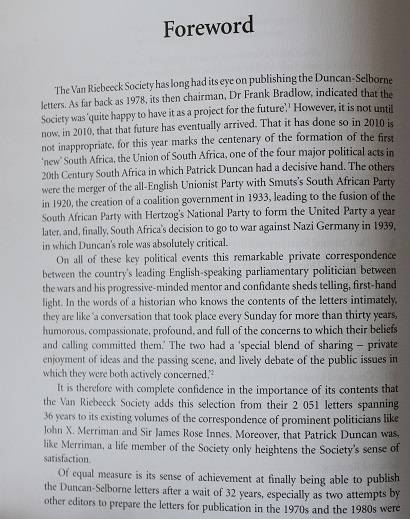 Friendship and Union: The South African letters of P. Duncan and M. Selborne 1907-1943 VRS series 41