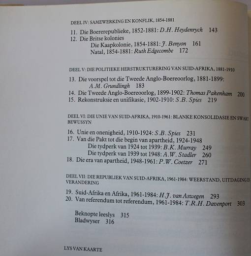 Nuwe geskiedenis van Suid-Afrika in woord en beeld redakteurs T Cameron en S.B. Spies