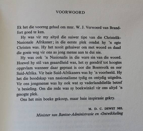 Wilhelm Johannes Verwoerd deur Mev. S.A. Joubert Verwoerd