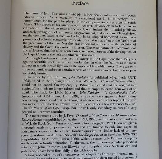 John Fairbairn in South Africa  by H. C. Botha