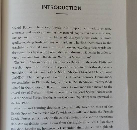 A Breed apart by Johan Raath. The inside story of a Recce's Special Forces training year. Inscribed