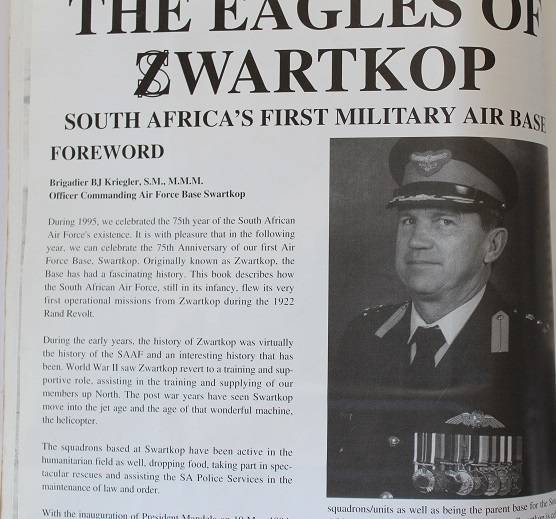 The Eagles of Swartkop. African Aviation series no.2
