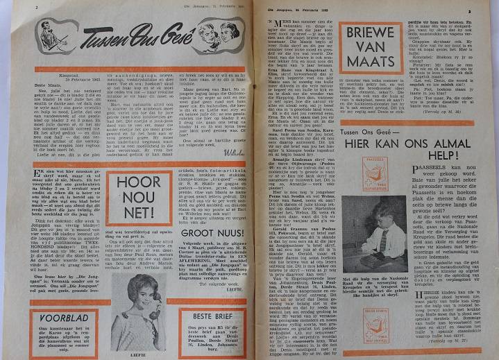 3 X Jongspan Tydskrifte-25 Feb., 11 Maart en 4 Maart 1963