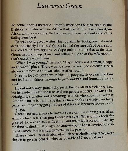 The best of Lawrence Green edited by Maureen Barnes