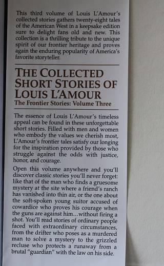 The collected short stories of Louis L'Amour. The Frontier stories volume three.