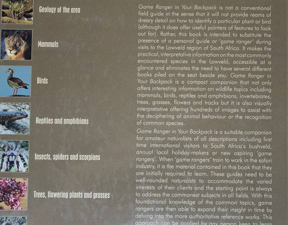Game Ranger in your backpack-M. Emmett & S. Pattrick All-in-one interpretative guide to the  Lowveld
