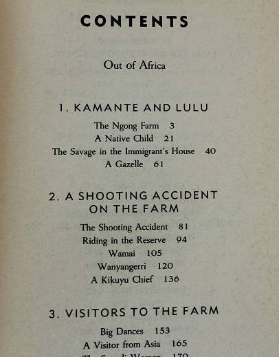 Out of Africa and Shadows on the grass by Isak Dinesen