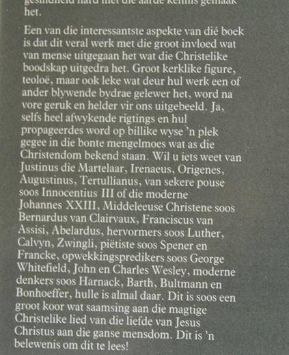 Die geskiedenis van die Christendom. Redakteurs: Briggs, Linder, Wright en Fensham
