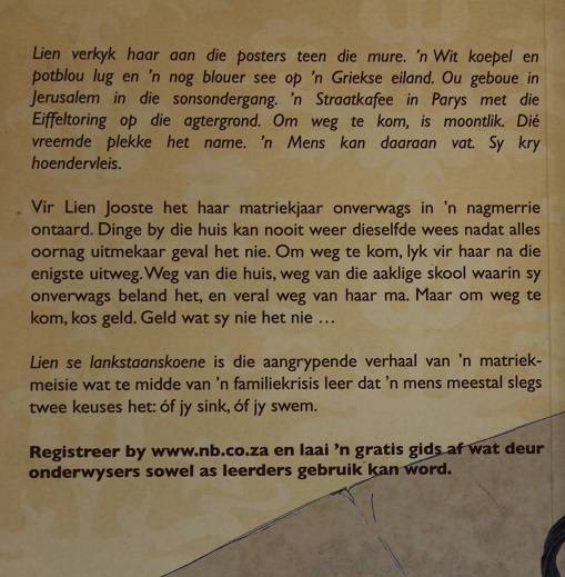 Lien se lankstaanskoene deur Derick van der Walt