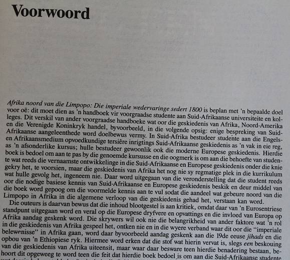 Afrika noord van die Limpopo deur K. Smith/F.j. Nöthling. Die imperiale wedervaringe sedrt 1800