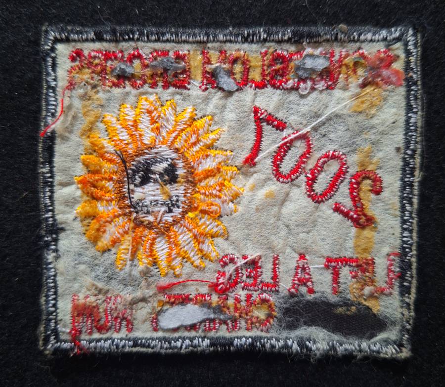 SOUTH AFRICAN BIKER PATCH (WORN) - GLUE STAINS ON THE REAR