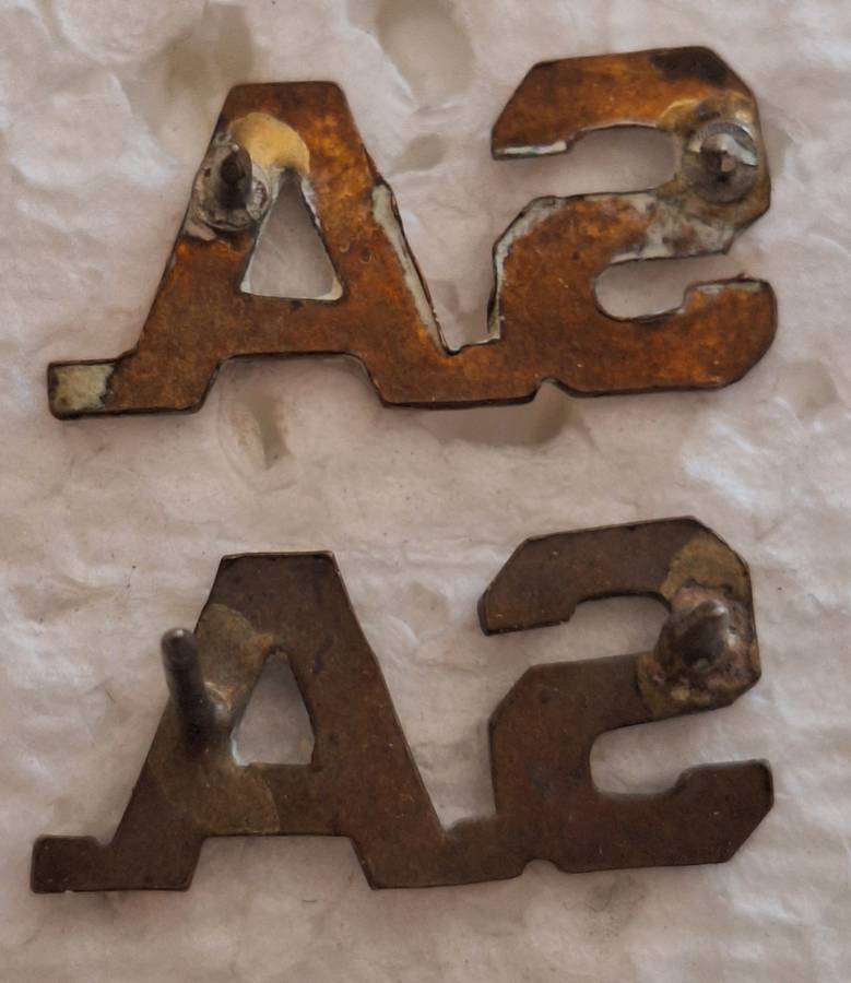SADF - SA TITLE BADGES PAIR - PINS INTACT