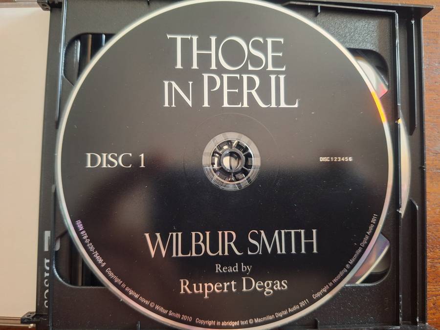AUDIO BOOK - WILBUR SMITH - THOSE IN PERIL - READ BY RUPERT DEGAS - 6 CD SET
