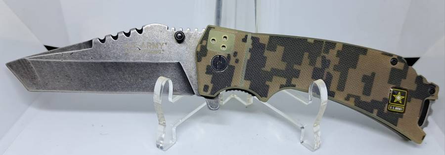 8.5" U.S. ARMY OFFICIAL MILITARY DIGITAL CAMO POCKET KNIFE (A-A1021CS)