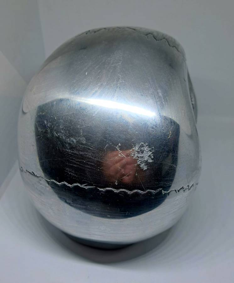 One of a kind Real Metal Skull Sculpture