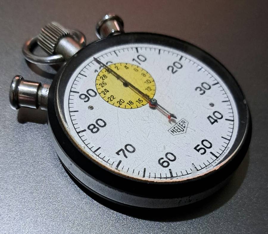 1971 Vintage Heuer Ref.570 58,5mm Leonidas Rattrapante Stopwatch Steve McQueen's "Le Mans" Movie