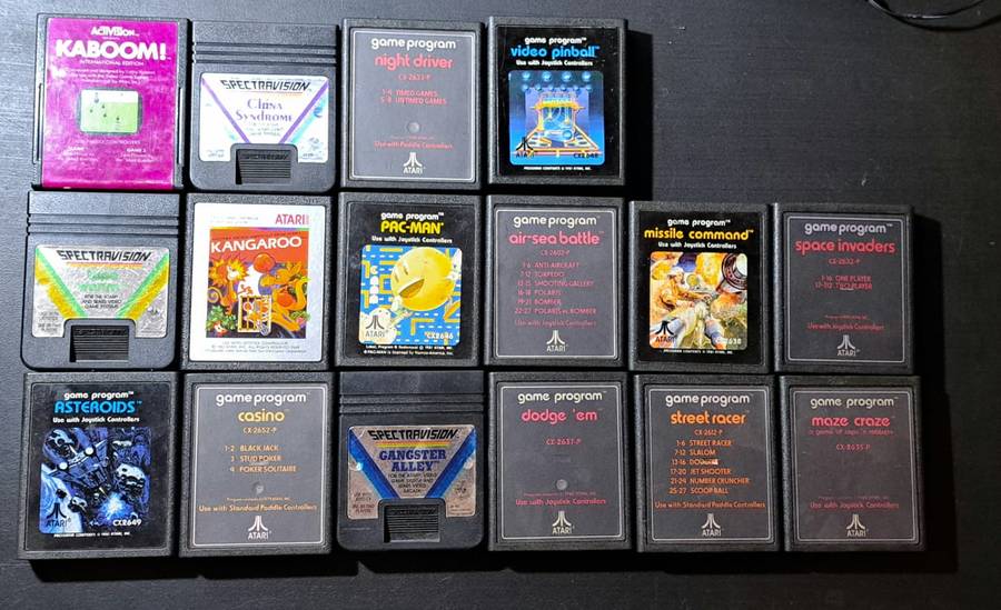 1970's Vintage ATARI CX-2600 Gaming Bundle (Read Description)