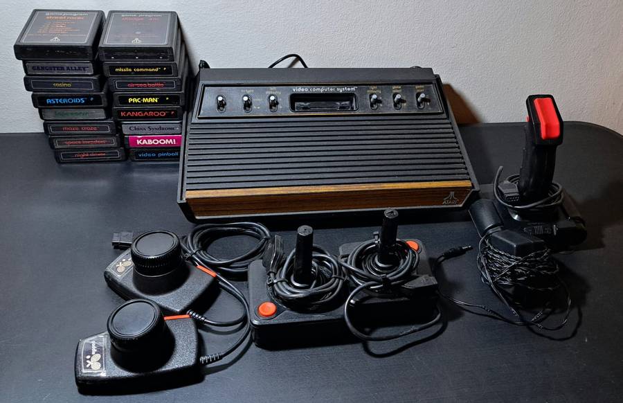 1970's Vintage ATARI CX-2600 Gaming Bundle (Read Description)