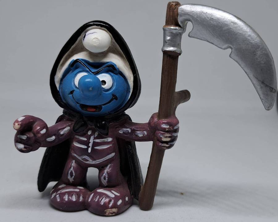 Super Rare Vintage Peyo Schleich Germany - The Smurf Reaper!