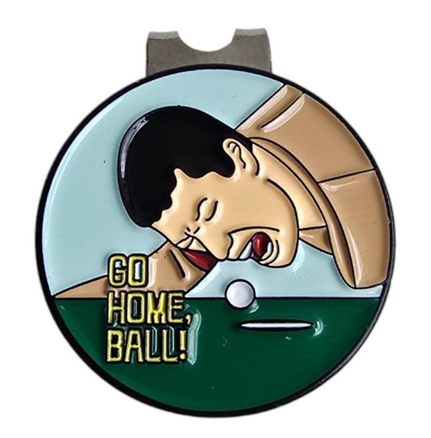 Golf Ball Marker with Magnetic Hat Clip - Happy Gilmore Themed - Go Home Ball - Great Gift