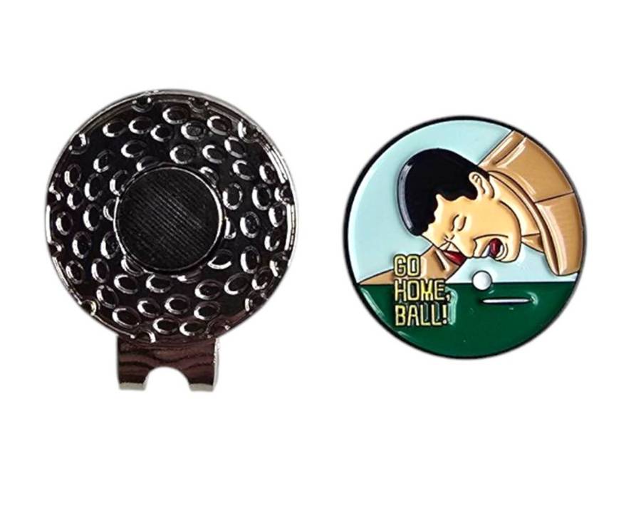 Golf Ball Marker with Magnetic Hat Clip - Happy Gilmore Themed - Go Home Ball - Great Gift