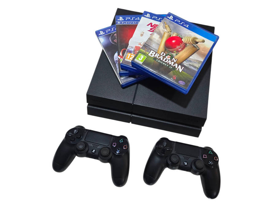 PS4 Console 1TB - Playstation 4 Bundle - 2 Controls + 4 Games