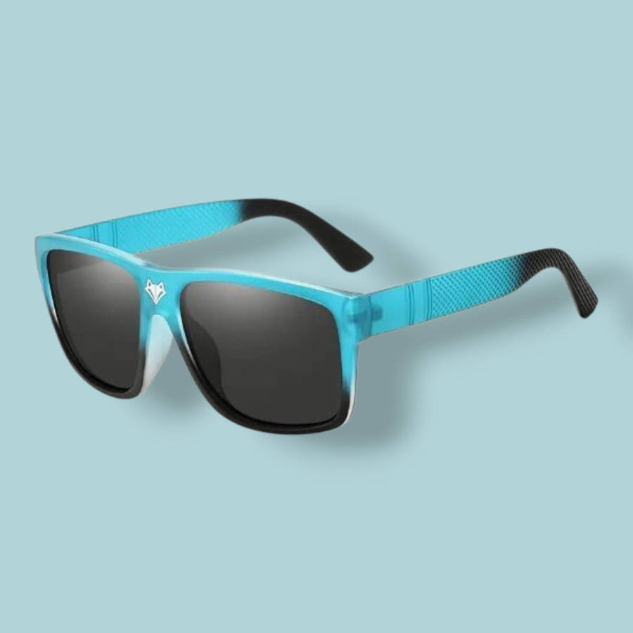 SEPFOX Polarized Sunglasses - Beach Blue - Black Polarized Lenses