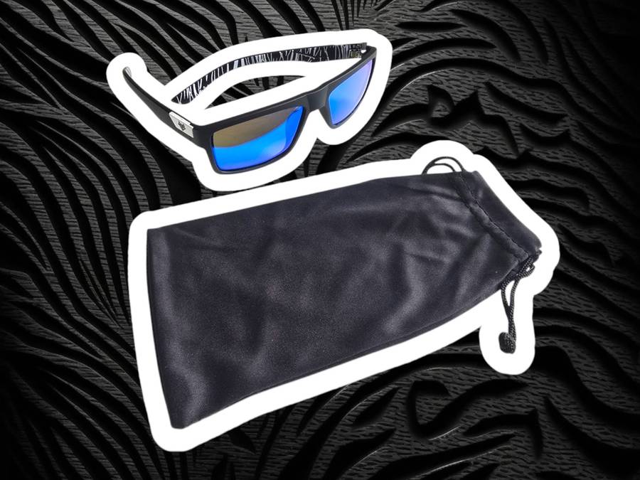 SEPFOX Polarized Sunlasses - Matte Black Frame - Blue Polarized Lenses