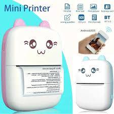 Portable Wireless Bluetooth Thermal Instant Photo Printer for iPhone/Android, USB Rechargeable