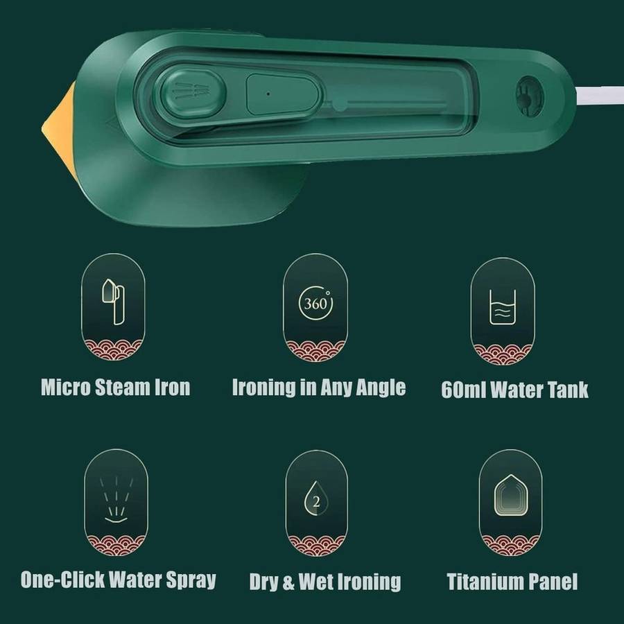 Professional Portable Wet & Dry Steam Iron - 360degree Rotation