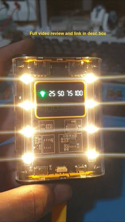 Power Bank 20,000 mAh with LED Lights - and 3 extra Charging Cables