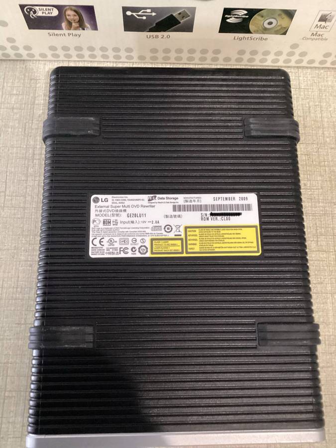 LG External GE20 20x Super Multi DVD Rewriter