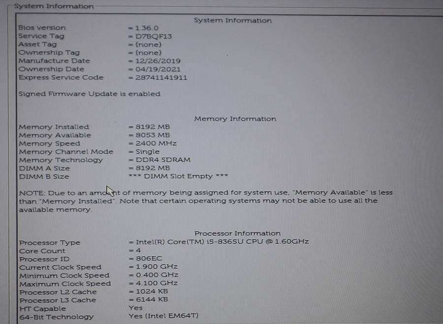 Dell Latitude 5400 Core i5 8th Gen 1TB M.2 NVME SSD 8GB RAM Windows 11 Pro