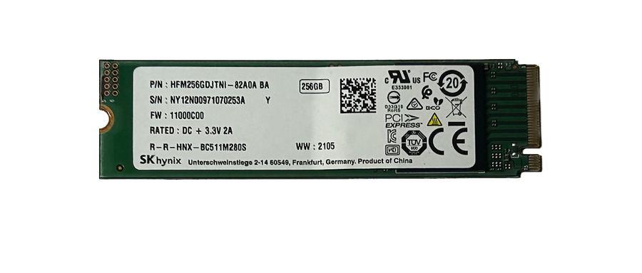 SK Hynix BC511 256GB m.2 2280 PCIe NAND SSD *14 DAYS POWER ON TIME*