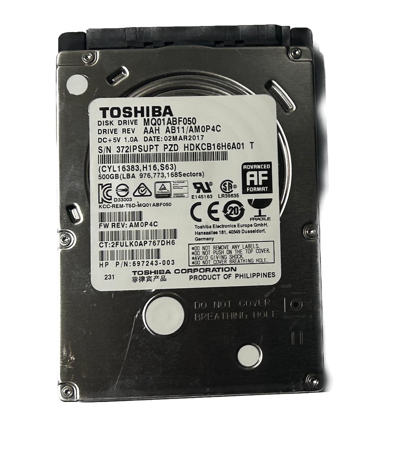 Toshiba 500GB Laptop HDD