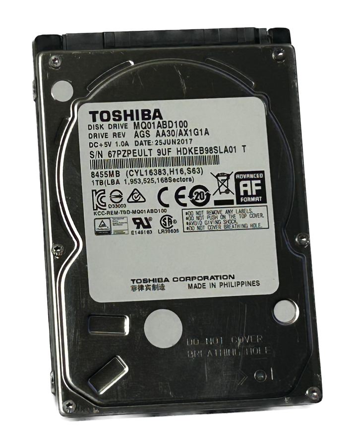Toshiba 1TB Laptop HDD