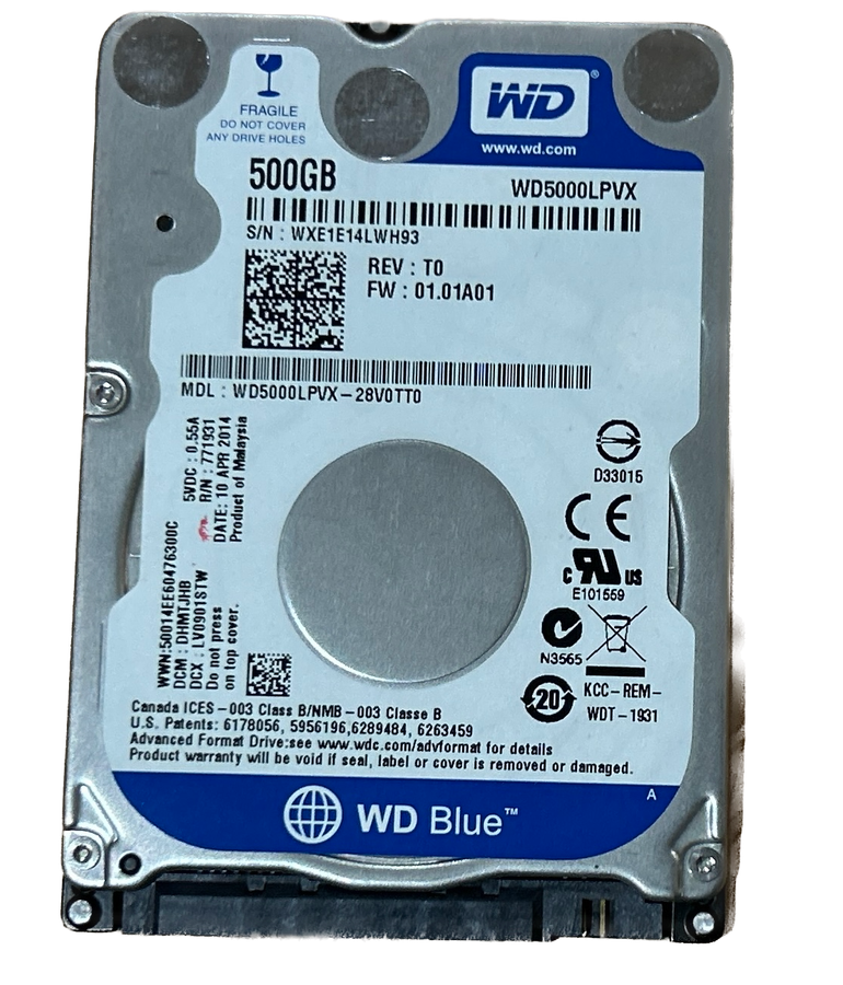 WD Blue 500GB 2.5` HDD