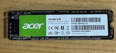 ACER FA-100 2TB m.2 2280 PCIe NVMe SSD