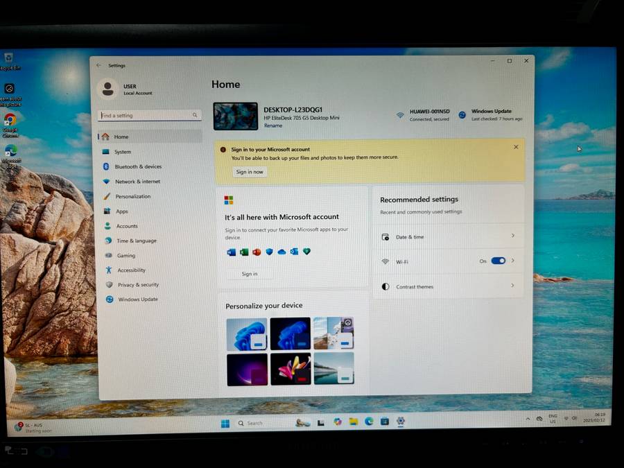 HP EliteDesk 705 G5 3400G Desktop Mini AMD Ryzen 5 Pro 3400 420GB SSD 8GB RAM