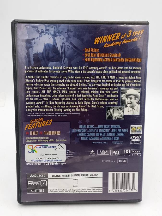 All the King's Men DVD - Broderick Crawford