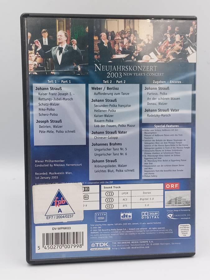 New Year's Concert 2003 DVD - Wiener Philharmoniker