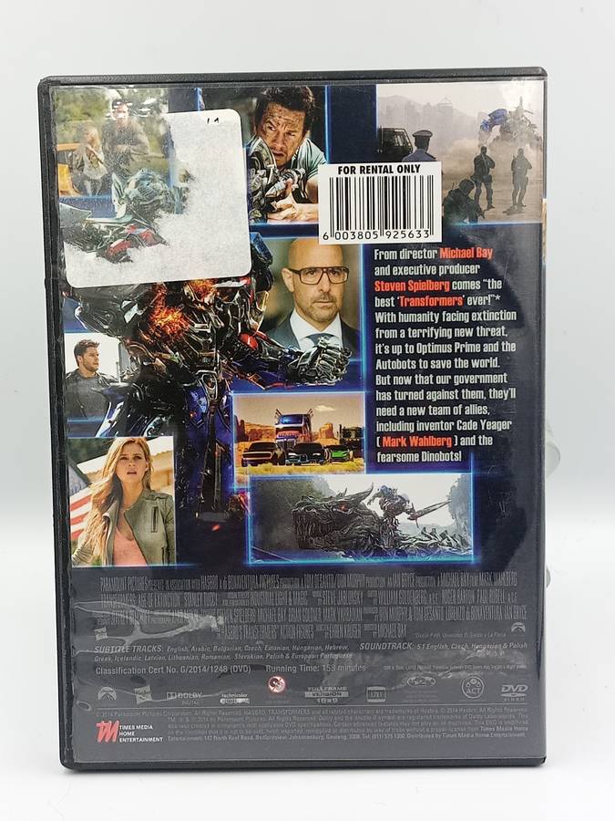 Transformers Age of Extinction DVD