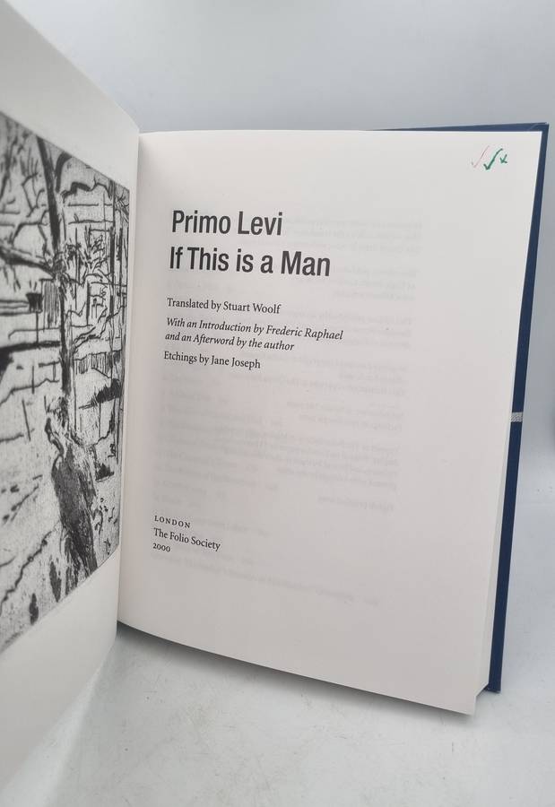 If this is a Man - Primo Levi - Translated by Stuart Woolf   | Folio Society