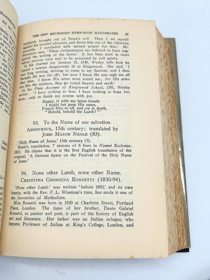 The New Methodist Hymn-Book Illustrated In History and Experience ~ John Telford First Edition 1934