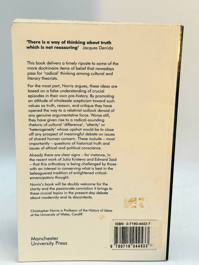 Truth and the Ethics of Criticism - Christopher Norris